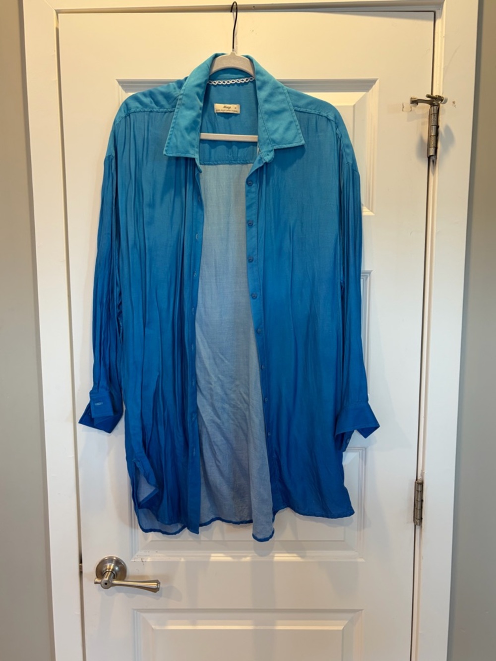 Ombre Blue Button-Up Shirt